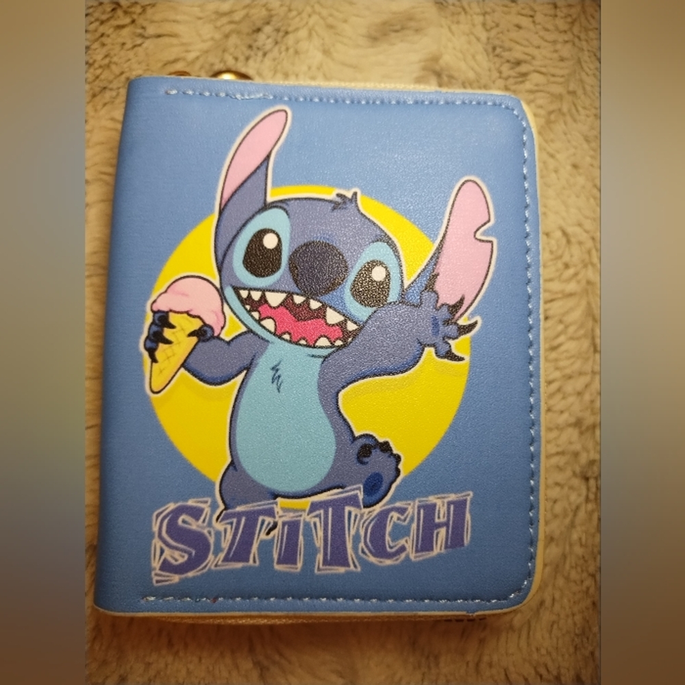 *Blue Stitch Wallet with Ice Cream Design